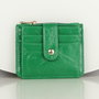 Zoozie Bags Billetera de Cuero Verde con Soporte para Tarjetas